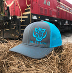 104023 Trucker Mesh Neon Blue